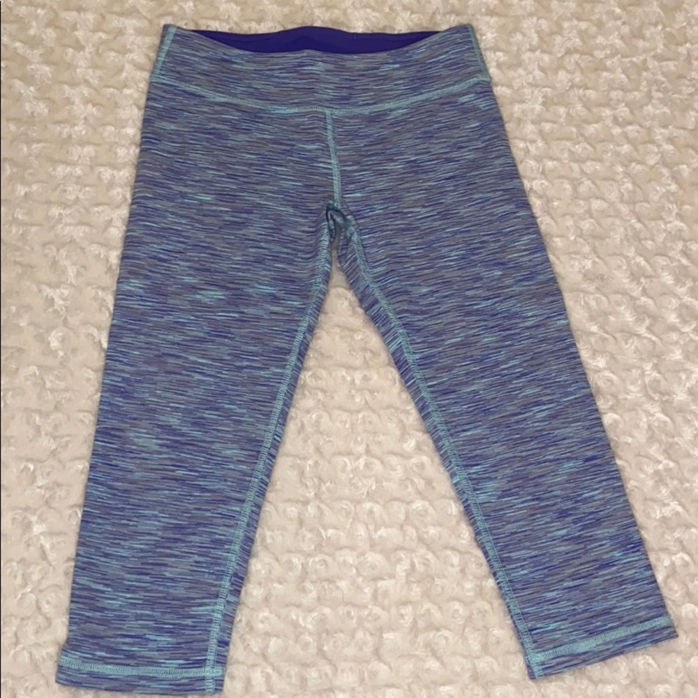 Ivivva Purple & Blue Marled Crops Girls Size 12